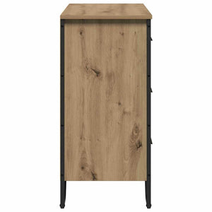 Commode chêne artisanal 91 x 35.5 x 74.5 cm Bois d'ingénierie