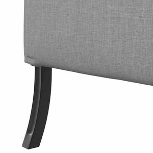 Canapé à Haut Dossier Gris clair 109 x 56 x 121 cm tissu