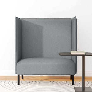 Canapé à Haut Dossier Gris clair 109 x 56 x 121 cm tissu