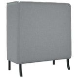 Canapé à Haut Dossier Gris clair 109 x 56 x 121 cm tissu