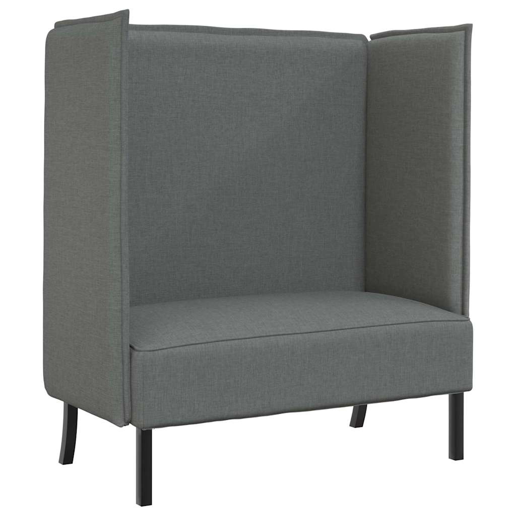 Canapé à Haut Dossier Gris foncé 109 x 56 x 121 cm tissu