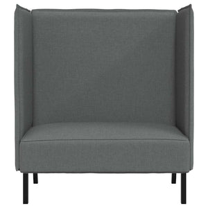 Canapé à Haut Dossier Gris foncé 109 x 56 x 121 cm tissu
