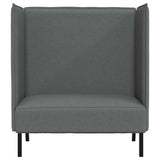 Canapé à Haut Dossier Gris foncé 109 x 56 x 121 cm tissu