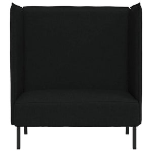 Canapé à Haut Dossier Noir 109 x 56 x 121 cm tissu