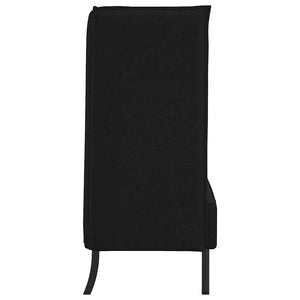 Canapé à Haut Dossier Noir 109 x 56 x 121 cm tissu