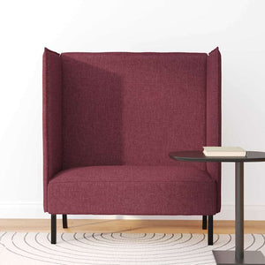 Canapé à Haut Dossier Rouge bordeaux 109 x 56 x 121 cm tissu