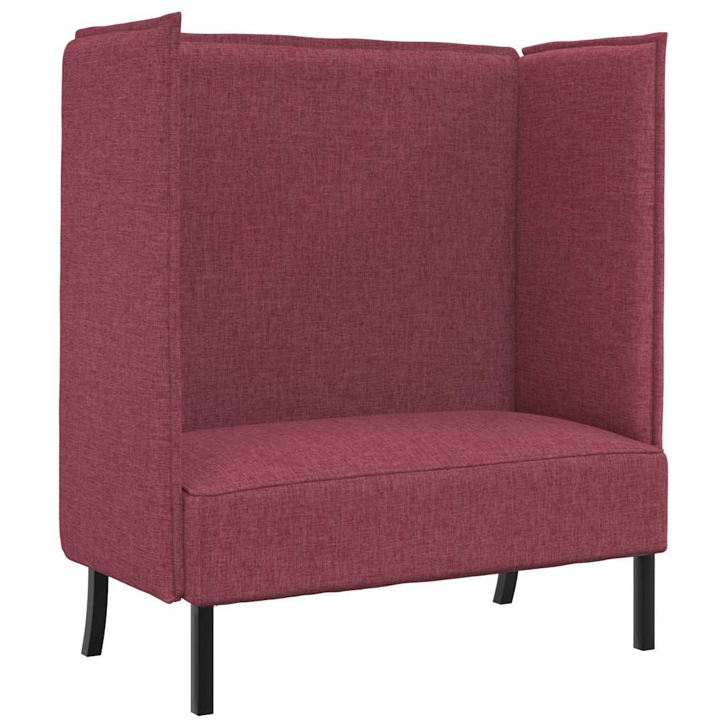 Canapé à Haut Dossier Rouge bordeaux 109 x 56 x 121 cm tissu