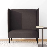 Canapé à Haut Dossier Marron foncé 109 x 56 x 121 cm tissu