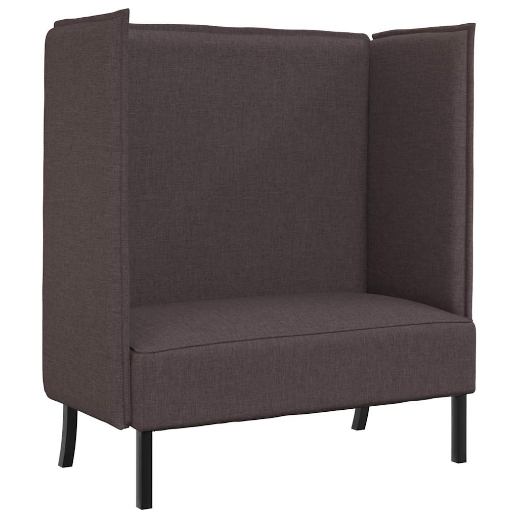 Canapé à Haut Dossier Marron foncé 109 x 56 x 121 cm tissu