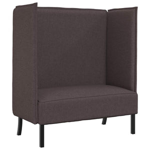 Canapé à Haut Dossier Marron foncé 109 x 56 x 121 cm tissu