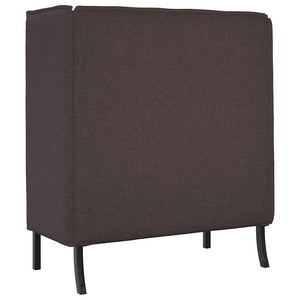 Canapé à Haut Dossier Marron foncé 109 x 56 x 121 cm tissu