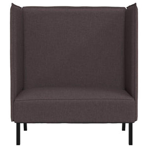 Canapé à Haut Dossier Marron foncé 109 x 56 x 121 cm tissu