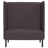 Canapé à Haut Dossier Marron foncé 109 x 56 x 121 cm tissu