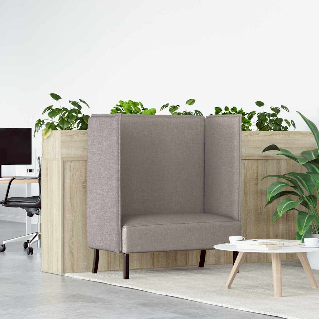 Canapé à Haut Dossier Taupe 109 x 56 x 121 cm tissu