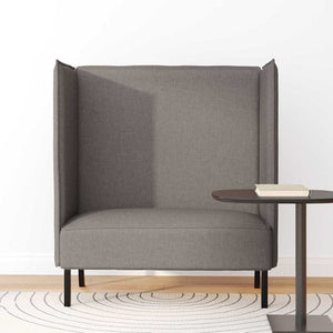 Canapé à Haut Dossier Taupe 109 x 56 x 121 cm tissu