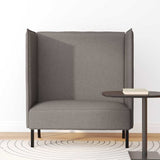 Canapé à Haut Dossier Taupe 109 x 56 x 121 cm tissu