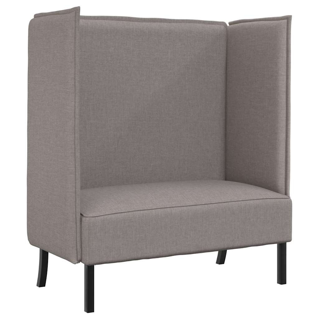 Canapé à Haut Dossier Taupe 109 x 56 x 121 cm tissu