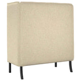 Canapé à Haut Dossier Crème 109 x 56 x 121 cm tissu