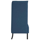 Canapé à Haut Dossier Bleu 109 x 56 x 121 cm tissu