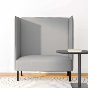 Canapé à Haut Dossier Gris nuage 109 x 56 x 121 cm tissu