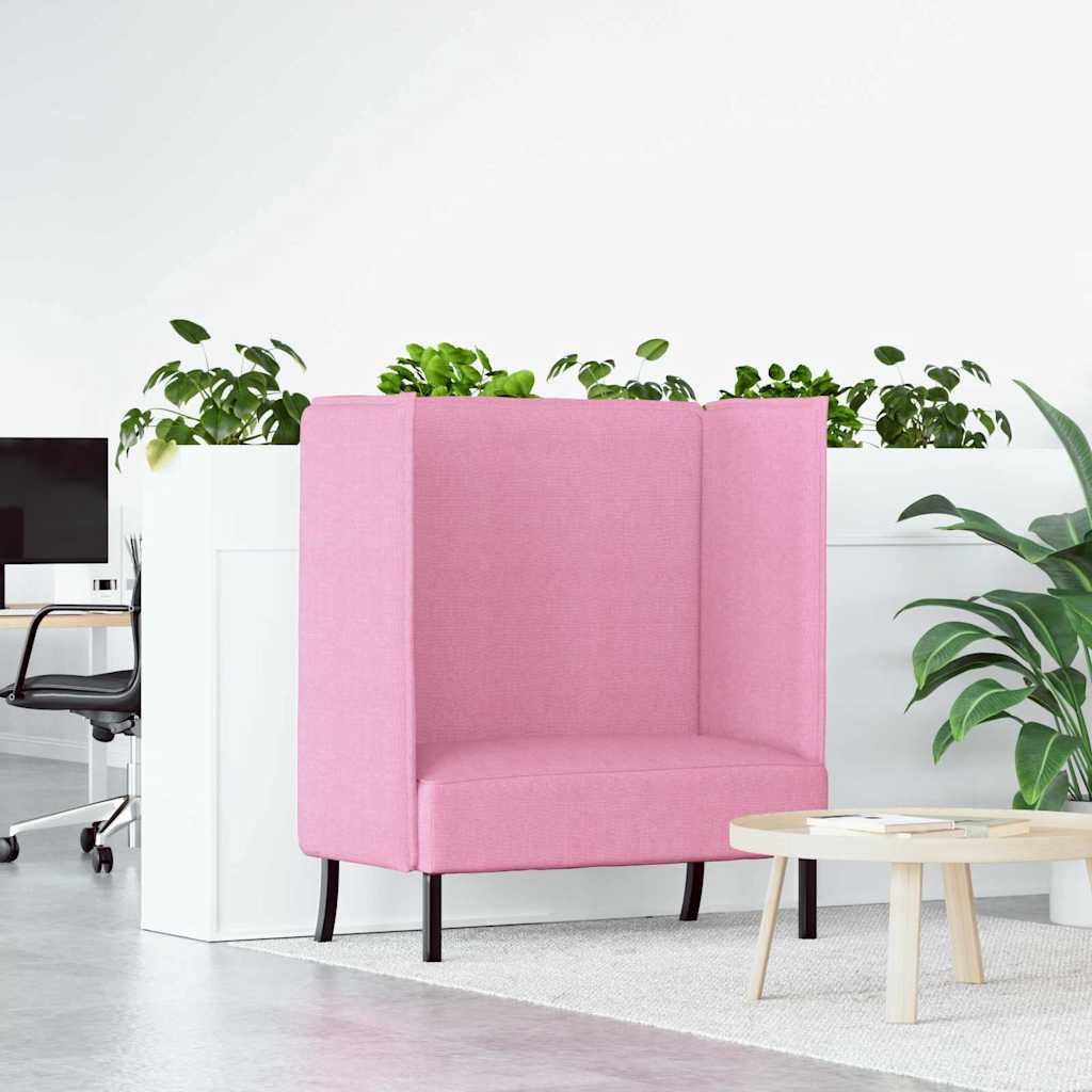 Canapé à Haut Dossier Rose 109 x 56 x 121 cm tissu