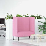 Canapé à Haut Dossier Rose 109 x 56 x 121 cm tissu