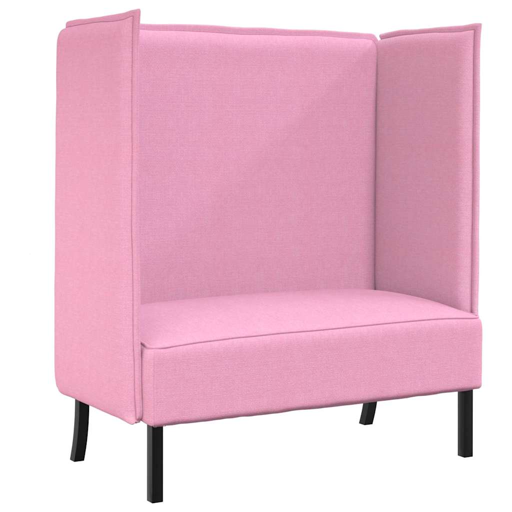 Canapé à Haut Dossier Rose 109 x 56 x 121 cm tissu
