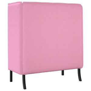 Canapé à Haut Dossier Rose 109 x 56 x 121 cm tissu
