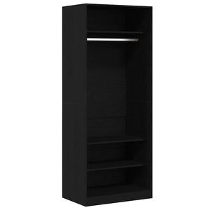Armoire Chêne Noir 80 x 50 x 200 cm Bois d'ingénierie