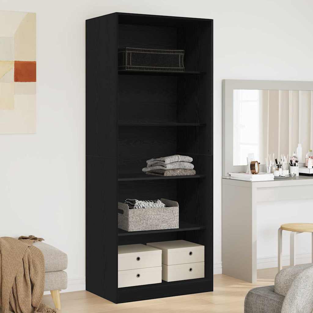 Armoire Chêne Noir 80 x 50 x 200 cm Bois d'ingénierie