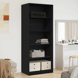 Armoire Chêne Noir 80 x 50 x 200 cm Bois d'ingénierie