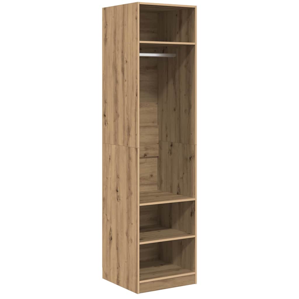 Armoire avec étagère chêne artisanal Bois d'ingénierie