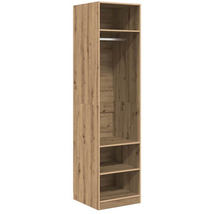 Armoire avec étagère chêne artisanal Bois d'ingénierie