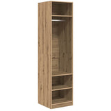 Armoire avec étagère chêne artisanal Bois d'ingénierie