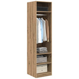 Armoire avec étagère chêne artisanal Bois d'ingénierie