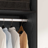 Armoire avec étagère avec stockage Chêne noir Bois d'ingénierie