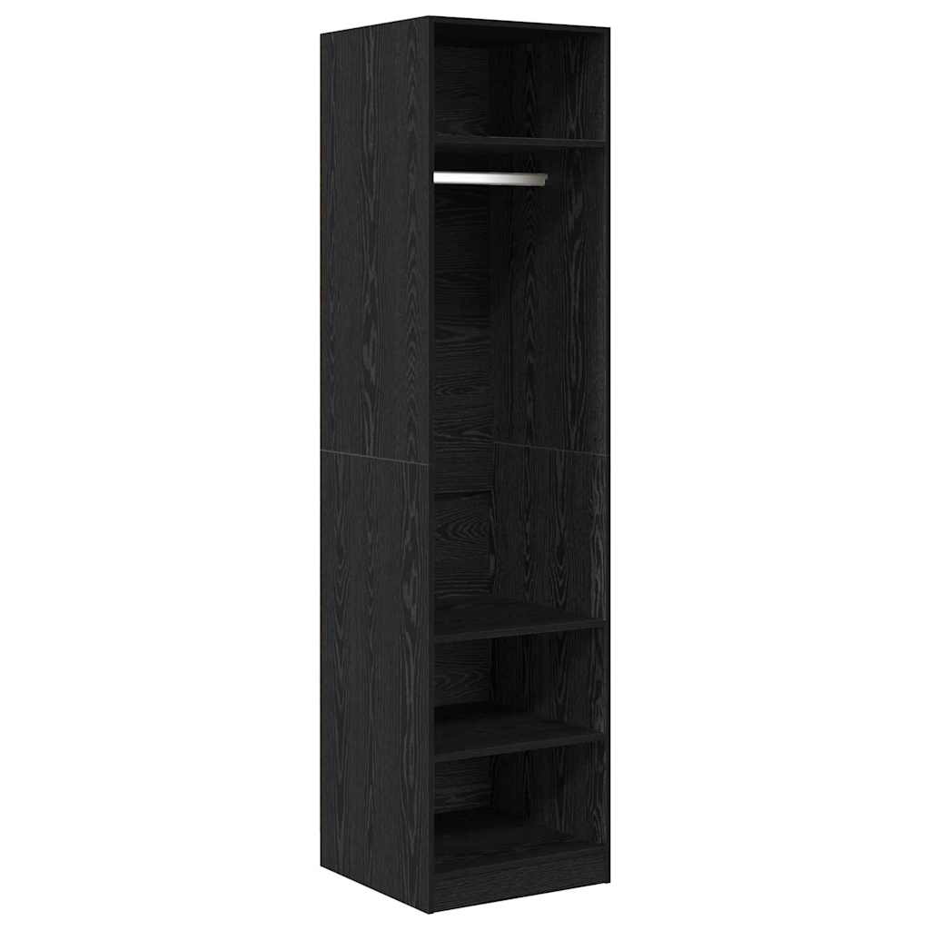 Armoire avec étagère avec stockage Chêne noir Bois d'ingénierie