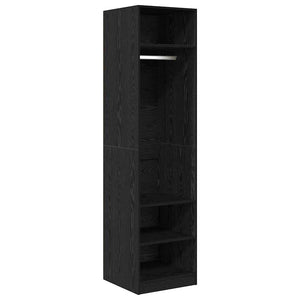 Armoire avec étagère avec stockage Chêne noir Bois d'ingénierie
