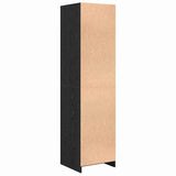 Armoire avec étagère avec stockage Chêne noir Bois d'ingénierie
