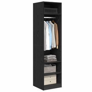 Armoire avec étagère avec stockage Chêne noir Bois d'ingénierie