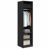 Armoire avec étagère avec stockage Chêne noir Bois d'ingénierie