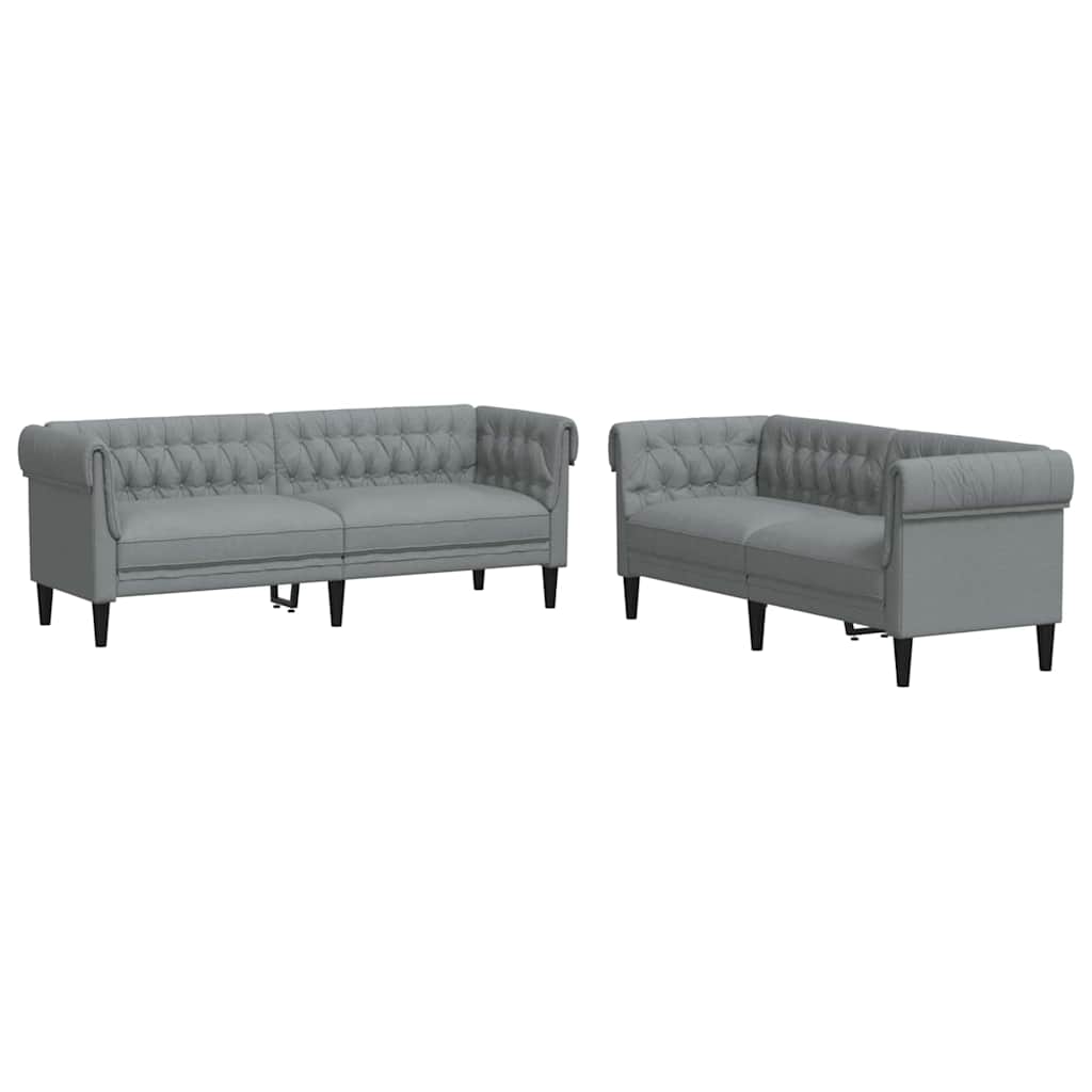 Ensemble de Canapés Gris clair tissu