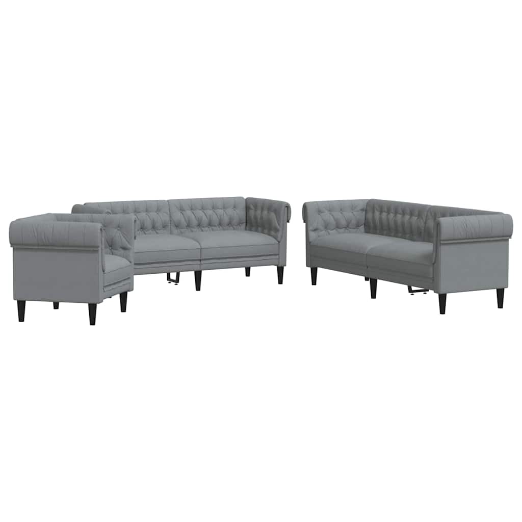 Ensemble de Canapés Gris clair tissu