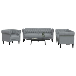 Ensemble de Canapés Gris clair tissu