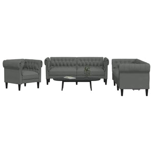 Ensemble de Canapés Gris foncé tissu