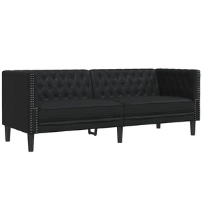 Ensemble de Canapés 2 pcs Noir 194 x 74.5 x 70.5 cm Faux cuir