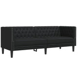 Ensemble de Canapés 2 pcs Noir 194 x 74.5 x 70.5 cm Faux cuir