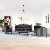 Ensemble de Canapés 3 pcs Noir 194 x 74.5 x 70.5 cm Faux cuir