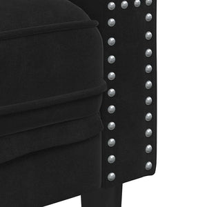 Ensemble de Canapés Noir Velours