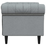 Fauteuil Chesterfield Gris clair 78.5 x 74.5 x 74.5 cm tissu